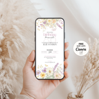 Floral 80th Birthday Brunch Invitation