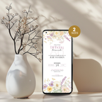 Floral 80th Birthday Brunch Invitation