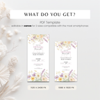 Floral 80th Birthday Brunch Invitation