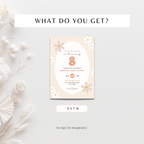 Daisy Pastel Floral 8th Birthday Invitation