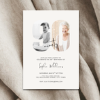 Elegant Photo 90th Birthday Invitation for Her