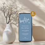 Elegant Bleu Baptism Invitation Boys