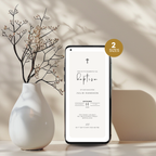 Minimalist Beige Baptism Invitation