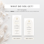 Beige Arched Baptism Invitation