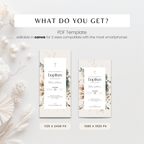 Floral Elegant Baptism Invitation Girls