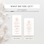 Pink Arched Baptism Invitation Girls