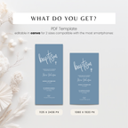 Elegant Bleu Baptism Invitation Boys