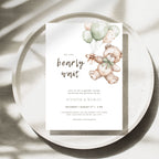 Bear Balloons Gender Reveal Invitation Template
