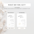 Elegant Birthday Dinner Invitation
