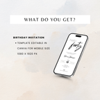 Minimal Elegant 40th Birthday Invitation