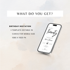 Minimalist 20th Birthday Invitation
