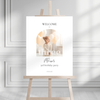 Minimal Photo 3rd Birthday Welcome Sign