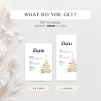 Golden Christmas Tree Menu Template