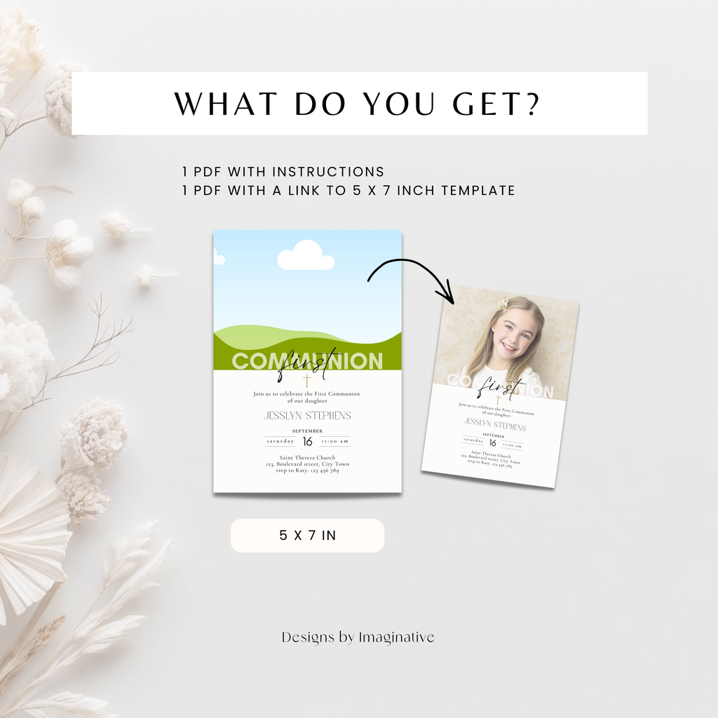 First Holy Communion Invitation Photo