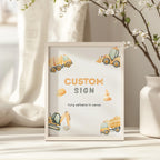 Custom Construction Birthday Sign