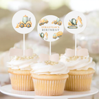 Construction Cupcake Toppers for Boys