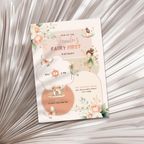 Fairy First Birthday Invitation Girls