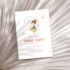 Pastel Fairy First Birthday Invitation Girls