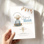 First Rodeo Birthday Invitation Template Boys – image 1
