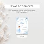 Blue Fairy 3rd Birthday Invitation Template Girls