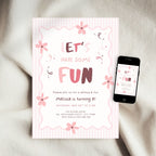 Whimsical Fun 8th Birthday Invitation Template Girls