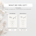 Minimal Gender Reveal Invitation Template – image 5