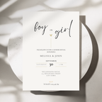 Minimal Gender Reveal Invitation Template – image 1