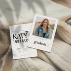 Graduation party invitation with a photo of a graduate on a textured surface