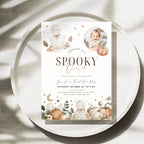 Halloween Spooky One First Birthday Invitation Template
