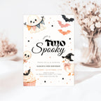 Halloween Two Spooky 2nd Birthday Invitation Template Girls