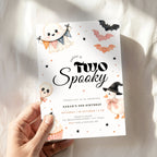 Halloween Two Spooky 2nd Birthday Invitation Template Girls