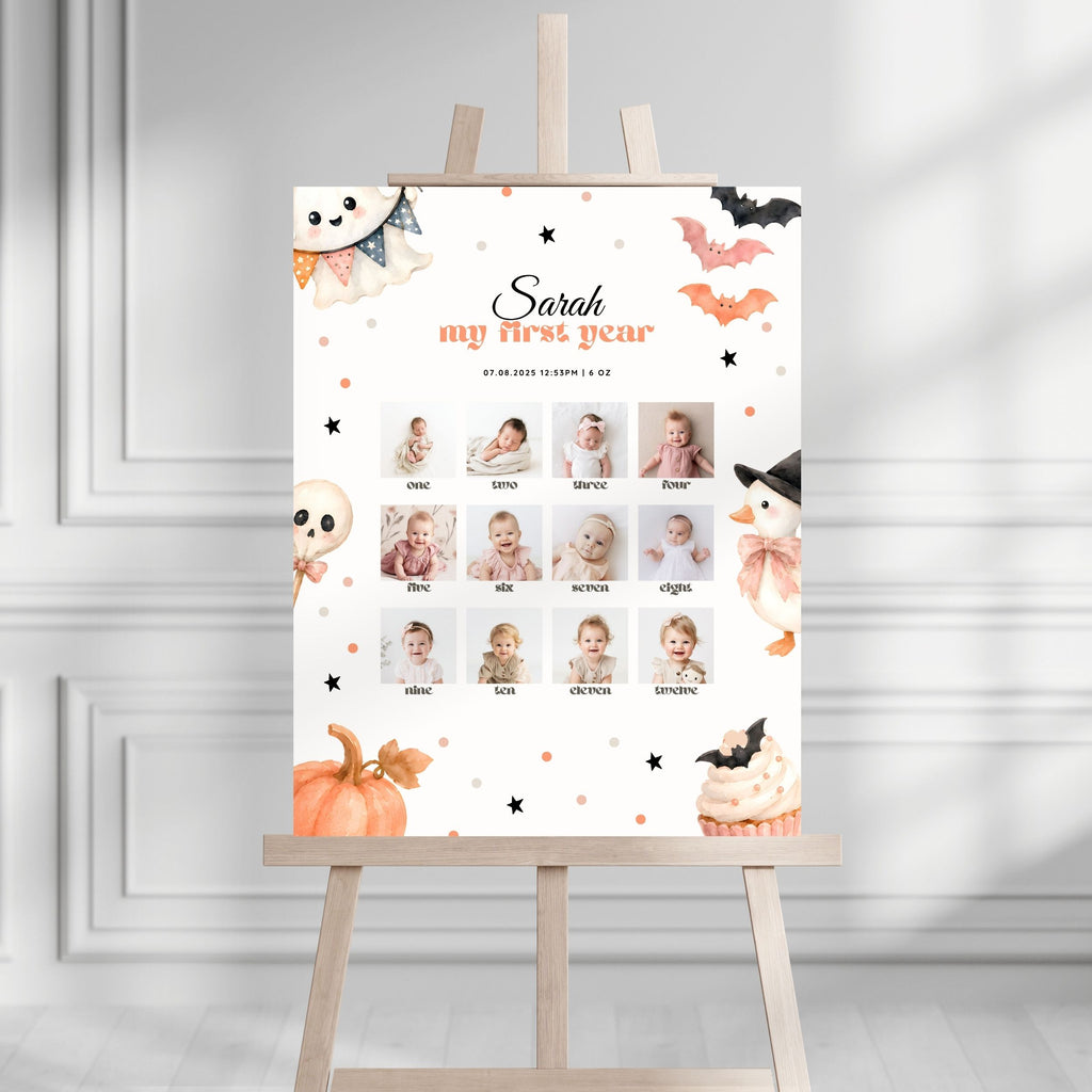 Halloween Spooky Birthday Monthly Milestone Sign