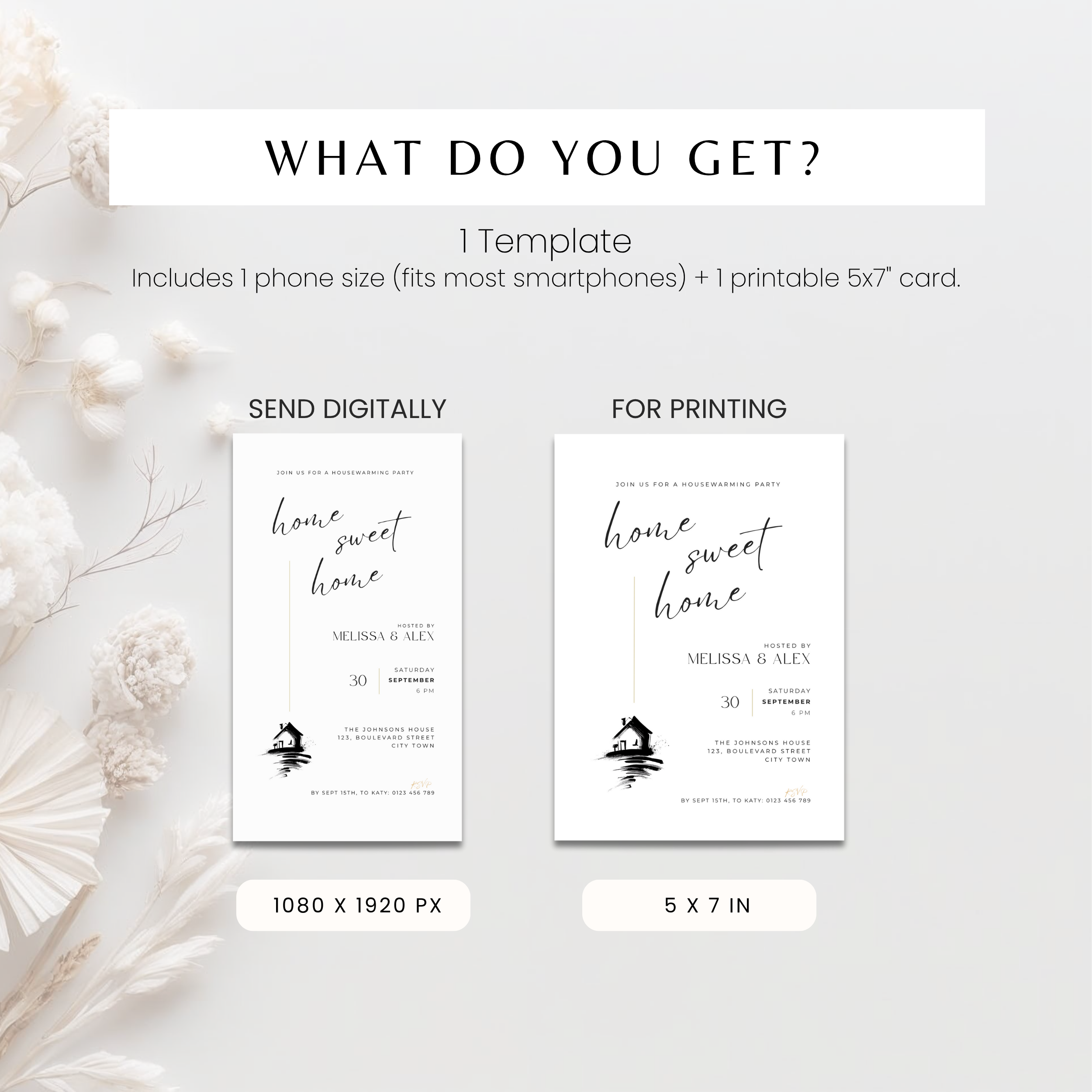 Minimalistic Elegant Housewarming Invitation