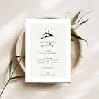 Elegant Minimal Beige Housewarming Invitation Template