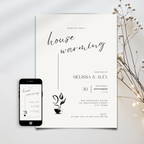 Hand Drawn Plant Housewarming Invitation