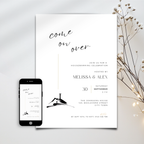 Minimalist Come On Over Housewarming Invitation