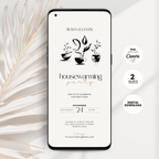 Hand Drawn Beige Housewarming Invitation