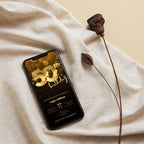Golden 50th Birthday Invitation