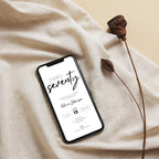 Minimalist Elegant 70th Birthday Invitation