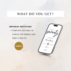 Minimalist Elegant 70th Birthday Invitation