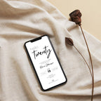Minimalist 20th Birthday Invitation