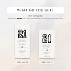 Minimal Sports 21st Birthday Invitation Template Boys