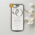 Elegant 50th Birthday Invitation