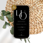 Elegant Black 40th Birthday Invitation