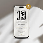 13th Birthday Invitation Boys