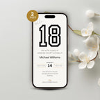 Sports 18th Birthday Invitation Template for Boys