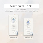 French Toile Tea Party 70th Birthday Invitation