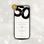 Modern 50th Birthday Invitation Bold