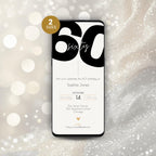 Modern 60th Birthday Invitation