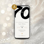 Modern 70th Birthday Invitation